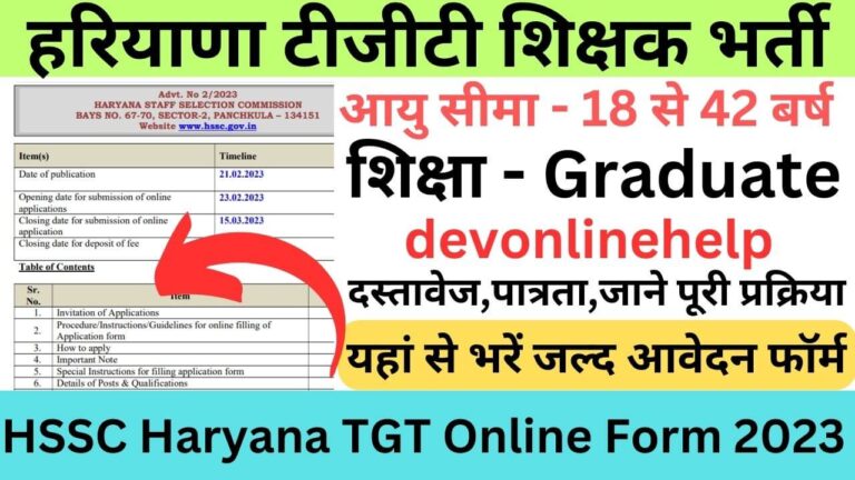HSSC Haryana TGT Online Form 2023: हरियाणा टीजीटी शिक्षक भर्ती यहां से करें आवेदन