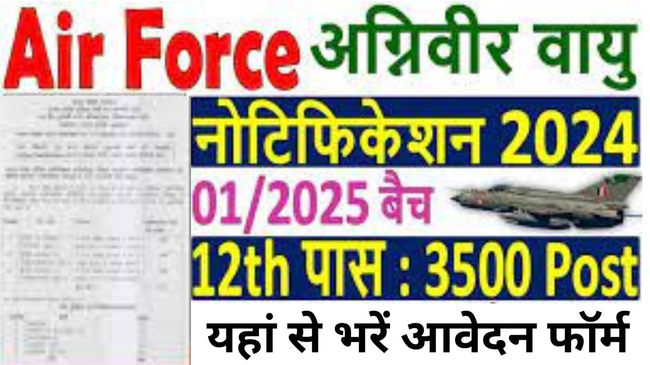 Indian Airforce Intake Recruitment 2024 इंडियन एयरफोर्स इंटेक के 1200 पदों पर होगी भर्ती जानें