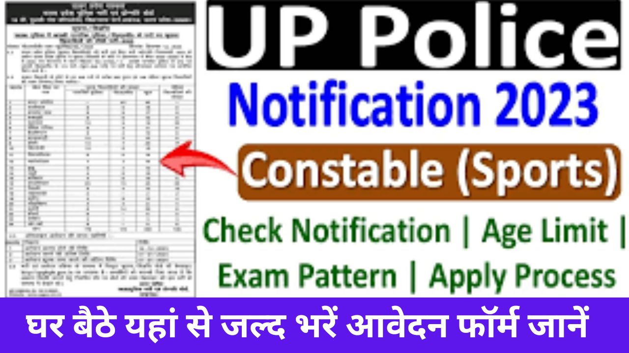 UP Police Constable Sports Quota Recruitment 2024