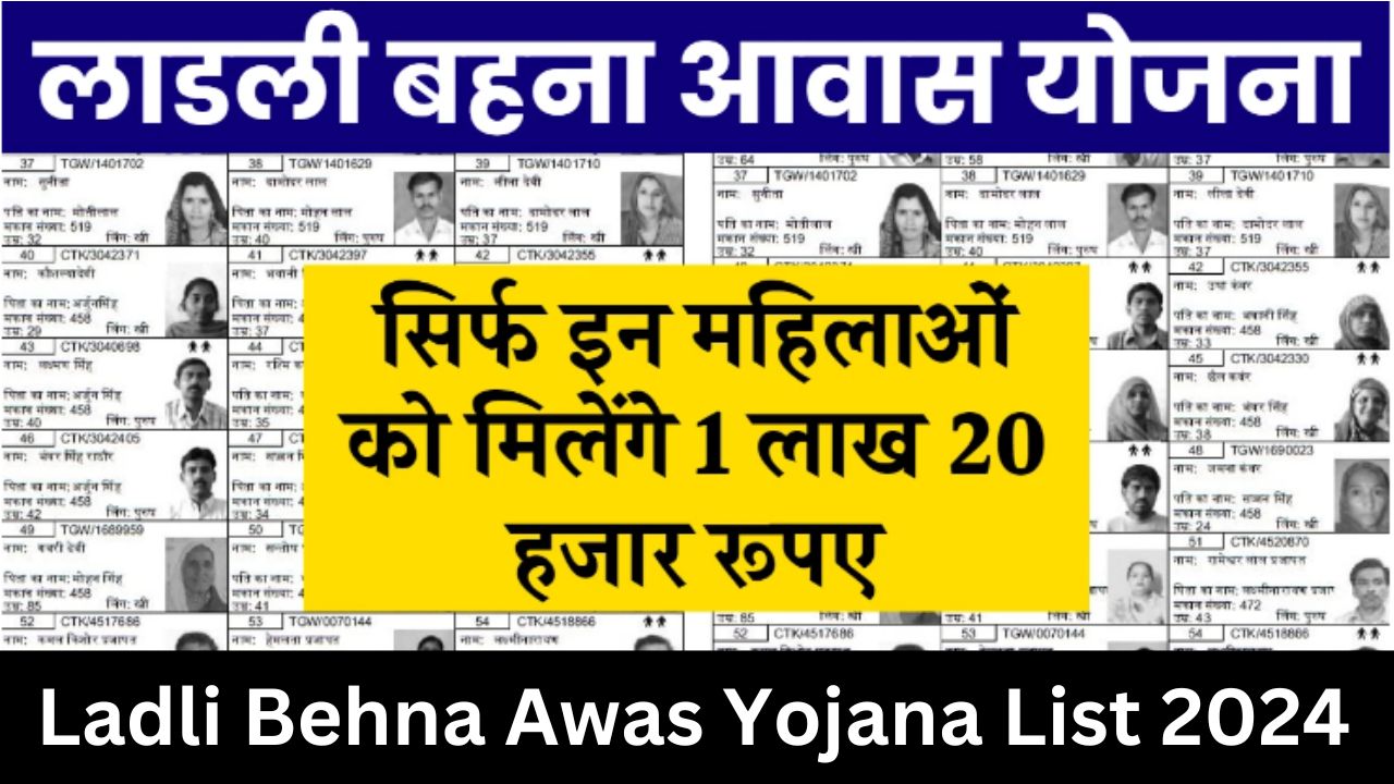 Ladli Behna Awas Yojana List : सिर्फ इन महिलाओं को मिलेंगे 1 लाख 20 हजार रूपए, लाड़ली बहना आवास योजना की लिस्ट हुई जारी