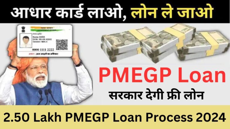 2.50 Lakh PMEGP Loan Process 2024 : आधार कार्ड से पर्सनल या बिजनेस लोन कैसे प्राप्त करें जानें विस्तार से